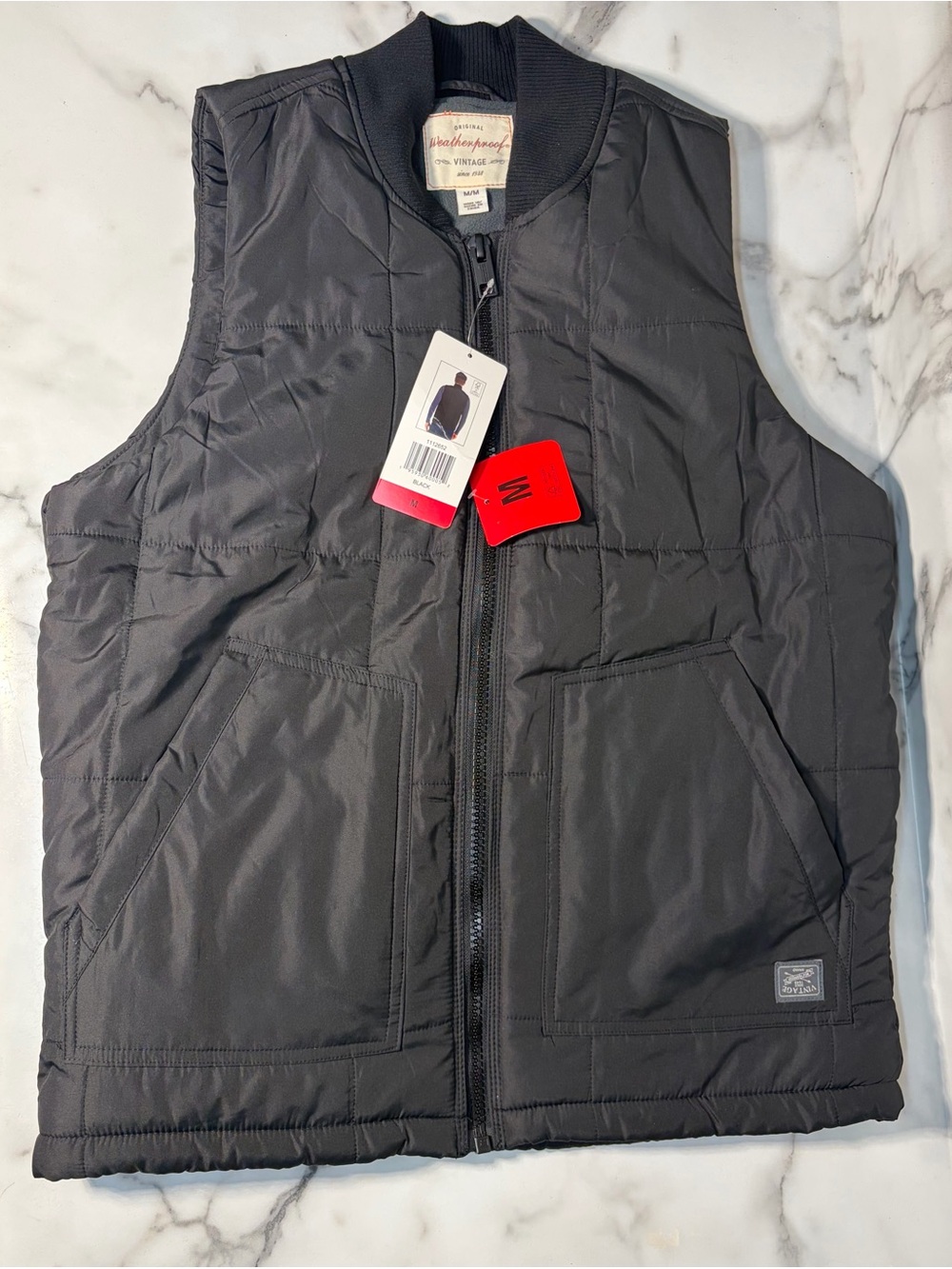 Weatherproof Black Quilted Men's Vest
